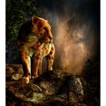 thumbnail image 2 of Sabre-toothed cat on the prowl Poster Print, 2 of 2