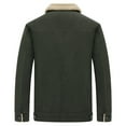 thumbnail image 2 of HOW'ON Men's Warm Sherpa Lined Casual Jacket Multi Pockets Cargo Jackets Coat Army Green XL, 2 of 7