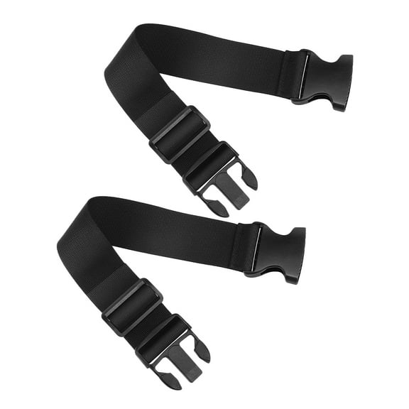 BEADCEST Straps for Luggage Black Nylon Adjustable Buckle 2Pcs 39.4x1x0.4in
