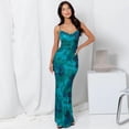 thumbnail image 3 of Yesfashion Wholesale Women Summer Tie Dye Spaghetti Strap Dress Backless Ruched Bodycon Midi Dress for Beach Party Night, 3 of 5