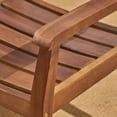 thumbnail image 3 of Fletcher Outdoor 7 Piece Acacia Wood Rectangular Dining Set, Dark Brown, 3 of 7