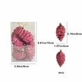 thumbnail image 3 of 8 pc Christmas Ball Bauble Ornament Glittering Pine Cone Christmas Indoor Outdoor Hanging Decoration Holiday Party Wedding Halloween Thanksgiving Valentine's Day Decor, 3 of 6