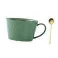 thumbnail image 1 of Taza de café Taza de leche con cuchara Taza de desayuno Tazón de avena para capuchino Caliente o Verde, 1 of 9