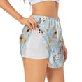 thumbnail image 2 of Bixox Women's Cute Gnome Bee Collects Honey pattern 2 in 1 Running Shorts - Lightweight Athletic Workout Gym Yoga Shorts Liner with Pockets - X-Large, 2 of 7