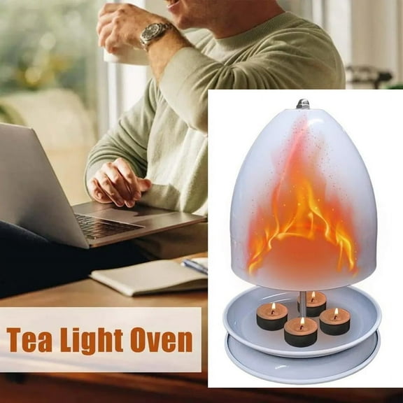 Tea Light Heater Metal Tealight Candle Room Heater Soft Light and Cozy Tea Light Holder and Candle Heating Holder Office