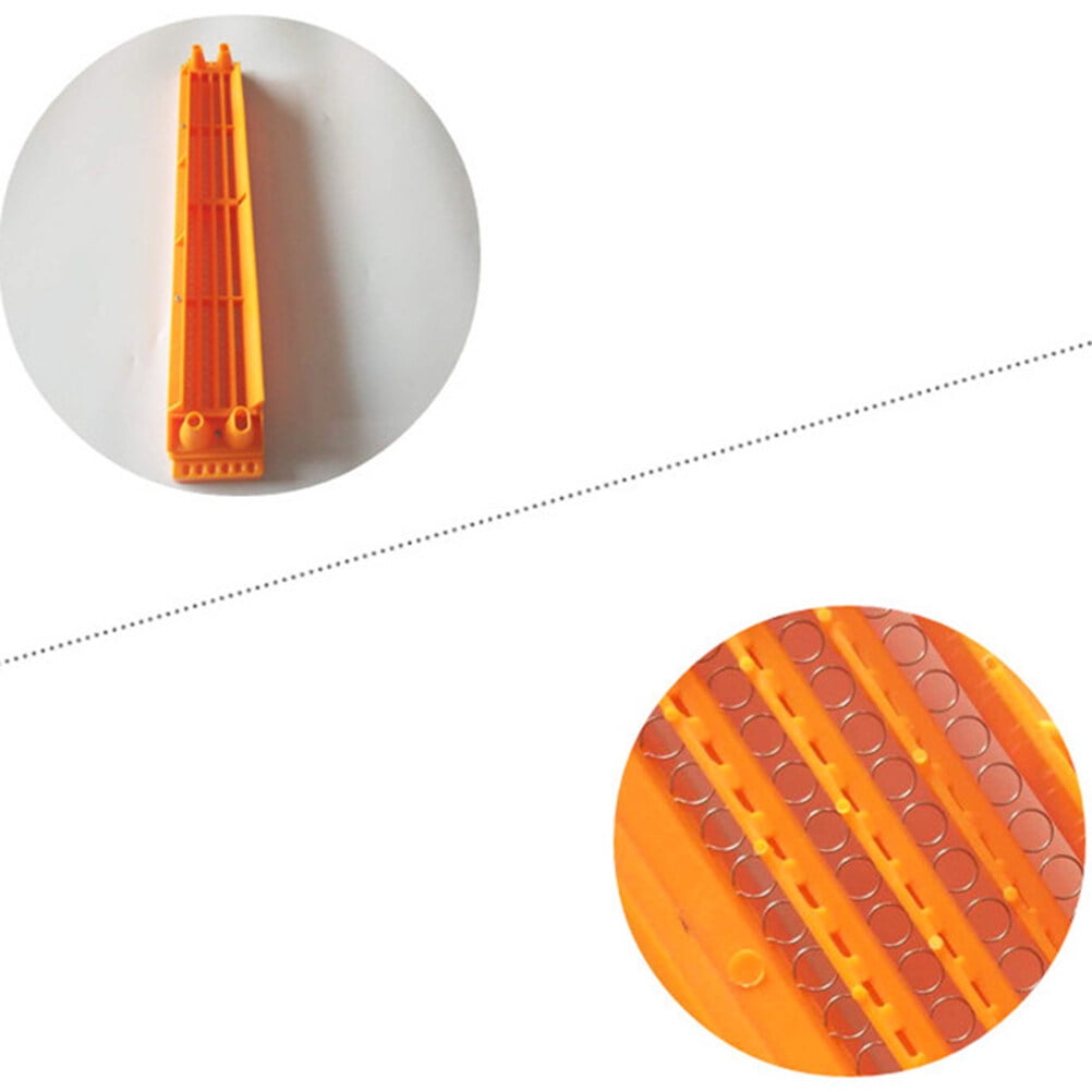 HOOWIFFY 2-Pack Orange Plastic Beekeeping Tool Organizer with Metal Hole and for Hive Management