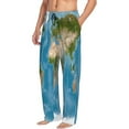 thumbnail image 2 of Disketp Earth View World Map Men'S Pajama Pants - Ultra Soft Fleece Sleep And Lounge Pants (Size: S-Xxl), 2 of 9