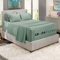 thumbnail image 2 of Nestl Extra Deep Pocket King Sheets - 6 Piece Soft Microfiber Bed Sheets Set Fits 18"-24" Mattresses, Sage Green, 2 of 5