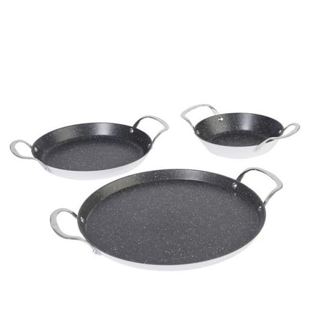 

Curtis Stone 3-piece Dura-Pan Nonstick Nesting Skillet Set Open Box