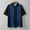 E-Blue, variant on 2025 Men Spring Summer Printed Type N Turndown Collar Casual Short Stage Clothes Musicians Sleeve Shirt Man Romper Mens Crotch Shirt Large Short