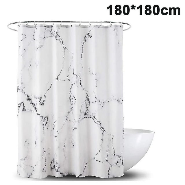Cortina de ducha de tela impermeable con dobladillo reforzado lavable TUNC Sencillez