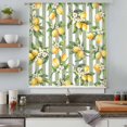 thumbnail image 5 of Spring Lemon Sheer Curtains 108 Inches Extra Long, Botanical Plants Sage Green Stripes Light Filering Curtains, Privacy Drapes Simi Floor to Veiling Curtain for Living Room Bedroom Window Treatment, 5 of 9
