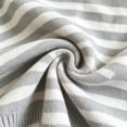 thumbnail image 5 of IUYRTFE Women's V Neck Batwing Sleeve Knit Top Color Block Striped Casual Pullover with Kangaroo Pocket, 5 of 5