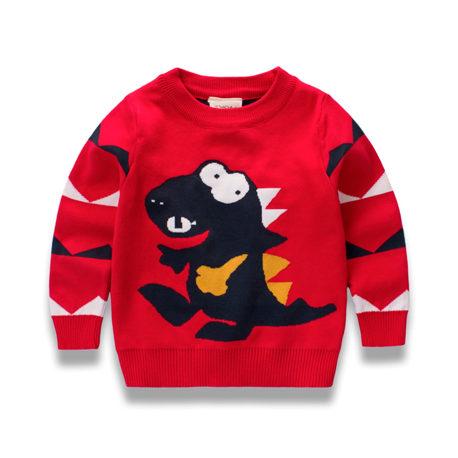 Toddler Baby Boy Dinosaur Pullover Knitted sweaters Tops T-shirt Sweatshirt 2-7Y 