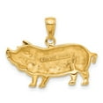 thumbnail image 4 of DewberryDiamonds 14k Yellow Gold Pot Belly Pig Pendant Animal Jewelry Charm, 4 of 5