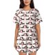 thumbnail image 1 of Balery Dachshund And Hearts Conjunto de Pijama para Mujer con Estampado, Dos Piezas de Manga Corta y Shorts, Ropa de Dormir Suave con Cuello Redondo y Bolsillos-Small, 1 of 6