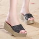 thumbnail image 1 of Sandalias con plataforma y punta redonda, sandalias con punta abierta, sandalias de verano, zapatos de playa para interiores, moda femenina, zapatos sencillos y cómodos para mujer39 Gao Jinjia LED, 1 of 1