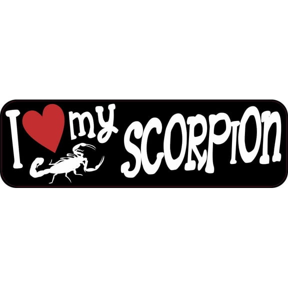 10in x 3in I Love My Scorpion Bumper Sticker Vinyl Animal Vehicle Decal