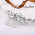 thumbnail image 3 of Rhinestone Bride Wedding Hair Piece Crystal Hair Comb Bridal Hair Accessories for Women HC111 (Silver), 3 of 4