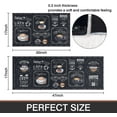thumbnail image 6 of Black Coffee Theme Kitchen Rugs Set of 2,Cafe Kitchen Rugs and Mats Non Skid Washable,Black Kitchen Runner Rugs with Rubber Backing (Classical-Tea 17"x48"+17"x30"), 6 of 6