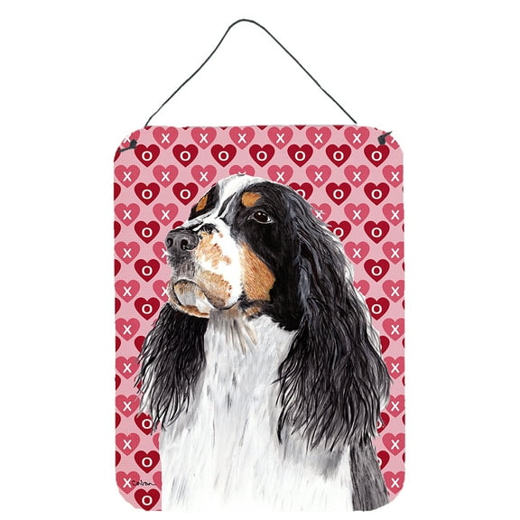 Springer Spaniel Hearts Love and Valentine's Day Wall or Door Hanging Prints
