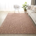 thumbnail image 1 of Alfombra de pelo de conejo de imitación simple con patrón de mármol para sala de estar, mesa de café, alfombra gruesa para dormitorio, alfombra absorbente antideslizante con pelo de conejo bronceador, 1 of 6