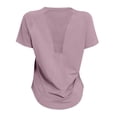 thumbnail image 5 of BOOMNY Women's Short Sleeve Workout Tshirts Crew Neck Breathable Yoga Tshirts Summer Athletic Tee Tops for Women, 5 of 5
