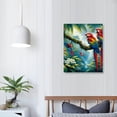 thumbnail image 4 of Leisuo 16x20 in / 12x16 in Decorative Painting Parrots Sea Beach Hawaiian Palm Tree Banana Leaf Flowers Modern Hawaiian Summer Tropical Island Leaves with Hibiscus Flowers Print On Canvas 16x20 in, 4 of 5