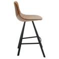 thumbnail image 4 of Safavieh Granger Industrial Mid Back Wood and Metal Stools, Cognac/Black, 4 of 5