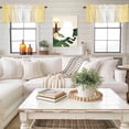 thumbnail image 4 of Ombre Valance Curtain Lemon Yellow and White Gradient Window Valances Rod Pocket Short Curtains Window Treatments for Kitchen Bedroom Bathroom Laundry 42" x 18", 4 of 9