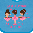 thumbnail image 4 of Inktastic Life's Better in a Tutu KS Girls Baby Bib, 4 of 4