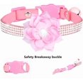 thumbnail image 5 of Mumup 1Pack Cat Collars,Rhinestone for Girl Cats Bling Kitten Flower Adjustable Breakaway Collar with Bell Soft Velvet Leather Collar for Puppy Small Dogs, 5 of 6