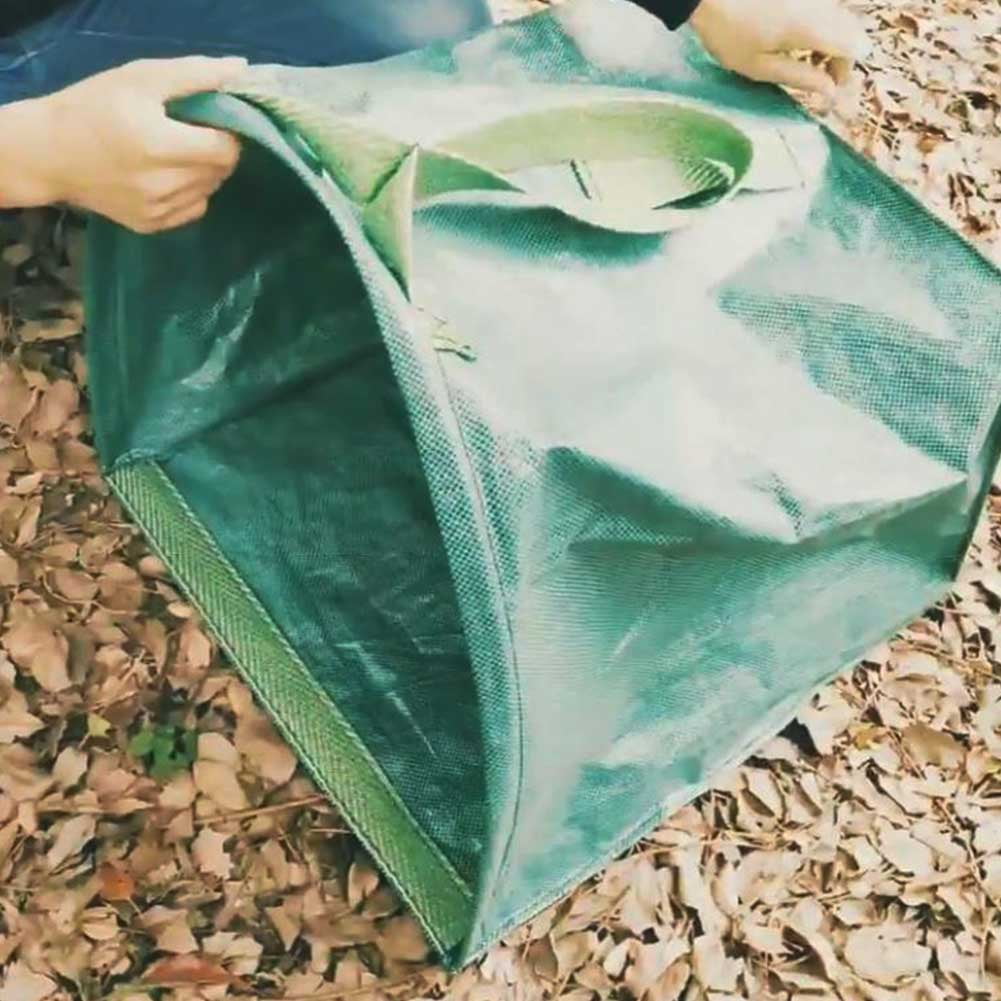 Yard Dustpan-Type Garden Bag for Collecting Leaves Lawn Pool Garden Leaf Waste Bag Reuseable Heavy Duty Gardening Bags Garden Waste Bags