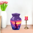 thumbnail image 7 of JAGASY Dragon Miniature Urn for Ashes Adult Male, Purple Small Urns for Human Ashes Keepsake, Snowy Mountain & Sunset Decorative Urns for Sister, Handmade Cremation Urn for Brother, (3 Inch), 7 of 7