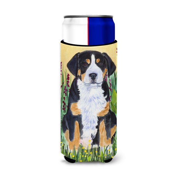 Caroline's Treasures SS8217MUK Greater Swiss Mountain Dog Ultra Hugger for slim cans, Slim Can, multicolor