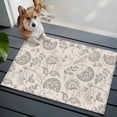 thumbnail image 5 of Farmhouse Light Grey Floral Washable Area Rug 2 x 3 ft Linen Boho Paisley Flower Rustic , Soft Non Slip Rugs Stain Repellent Indoor Felt Carpet for Living Dining Room Bedroom Home Office, 5 of 9