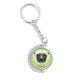 thumbnail image 1 of White Fluffy Verreaux mono animal Giratorio, llavero anillo llavero, 1 of 3