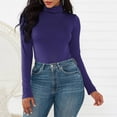 thumbnail image 3 of Valcatch Women's Turtleneck Slim Bodysuit Long Sleeve Leotard Tops Jumpsuit, 3 of 6