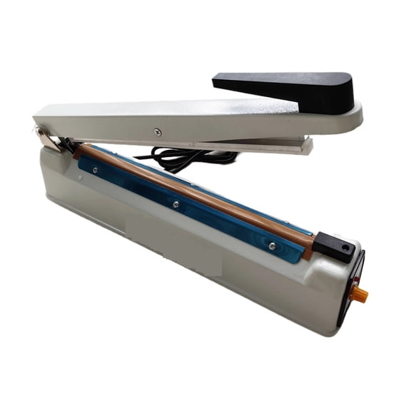 Heat Sealer Heat Sealer Machine Bag Sealer Wrap Sealer Manual Metal Case Impulse Sealing Machine Code Sealer Heat Plastic Bag Sealer 8mm Wide Seal Width