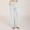 White, variant on Elastic High Waist Pants for Women Work Women Casual Solid Linen Drawstring Elastic Waist Long Wide Leg Pants Casual Party Trousers