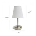 thumbnail image 2 of Mini lampe de table de base Simple Designs en nickel sable avec abat-jour en tissu, lot de 3, 2 of 4