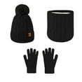 thumbnail image 2 of Soft Acrylic Winter Set for Men Women Warm Knit Hat Scarf Gloves for Travel Walking Park Scarf a Hat Gloves, 2 of 5