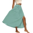 thumbnail image 6 of GUACER High Waisted Maxi Skirt for Women Side Slit Boho Flowy Long Skirt Casual Summer Beach Skirts, 6 of 6