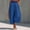 Blue women cotton linen capri pants a1, variant on Women's Cotton Linen Wide Leg Capri Pants High Waisted Loose Casual Plus Size Palazzo Trousers with Pockets Solid Harem Pants Travel Beach Work Lounge, Army Green 3XL