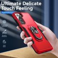 thumbnail image 4 of for Galaxy S21 FE Case,Heavy Duty Shockproof Phone Case for Samsung Galaxy S21 FE 5G Phone Case Red+Black, 4 of 12