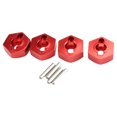 thumbnail image 2 of Adaptador de transmisión hexagonal de rueda de aleación de 12 mm con pines Baoblaze RC rojo, 2 of 7