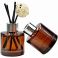 thumbnail image 1 of TOPWEL 2PCS 50ml/1.6oz Glass Diffuser Bottles, Amber, Stemless, Aromatherapy Storage, DIY Replacement Reed Diffuser Sticks, Decor, 1 of 7