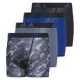 thumbnail image 3 of adidas Kids-Boy's Performance Boxer Briefs Underwear (4-Pack), Galaxy Camo Black-Carbon/Black/Team Royal Blue, Small, 3 of 4