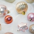 thumbnail image 3 of VOTRUDI Shatterproof Christmas Ornament Set, 34-Piece Rose Gold & Silver Glitter Balls, Elegant Modern Tree Decorations for Home and Party, 3 of 5