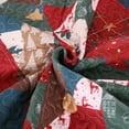 thumbnail image 6 of 3 Pcs Patchwork Christmas Tree Quilt Set – Reversible Holiday Bedspread BY218, 6 of 11